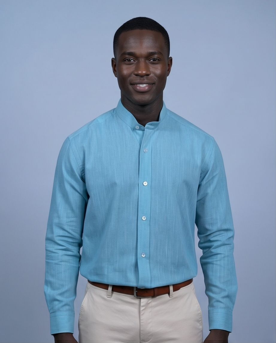 2H #8052025 Aqua Linen Shirt