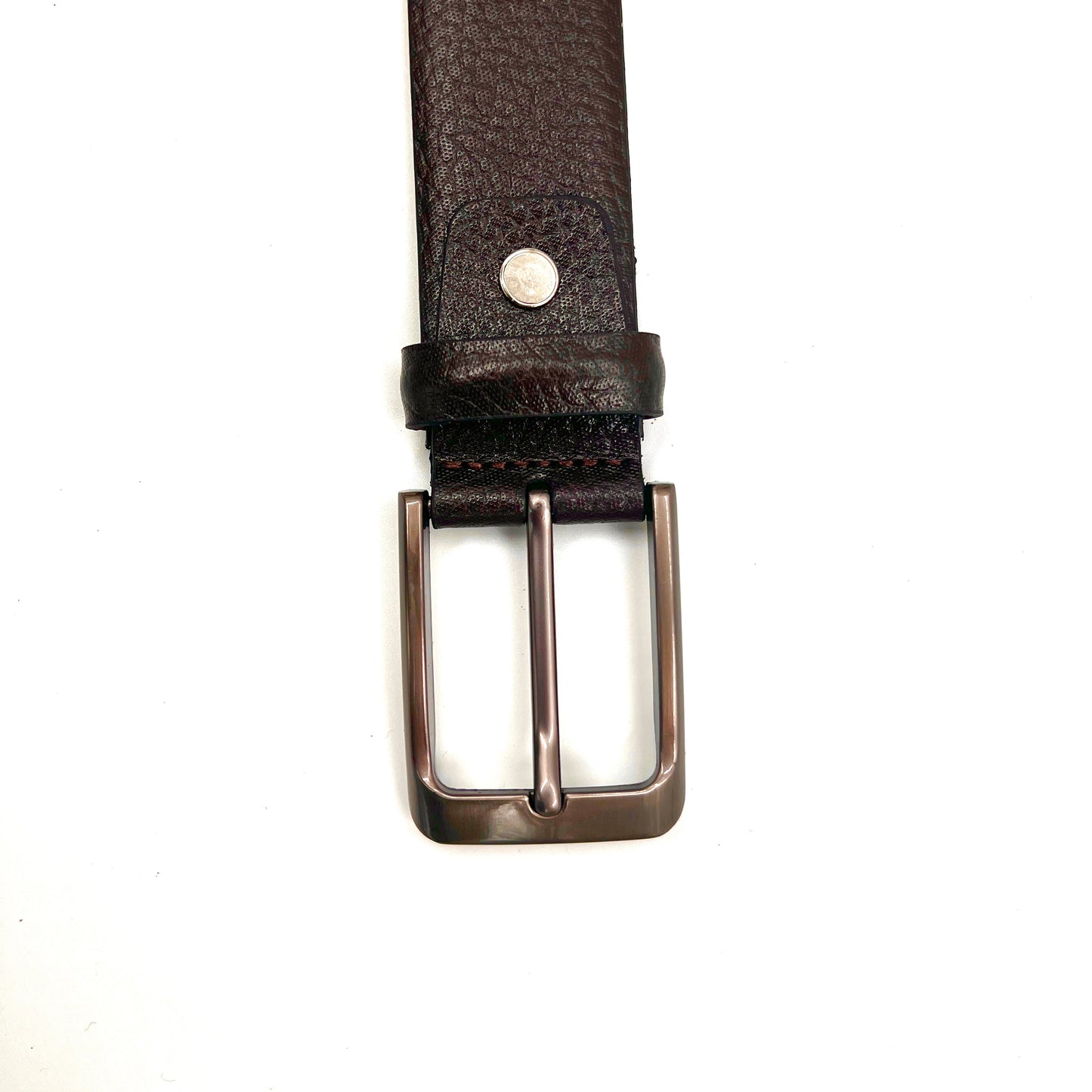 2H #EG Brown Embossed Belt Genuine Leather