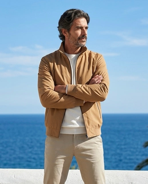 2H #8091 Deep Khaki Lightweight Casual Jacket