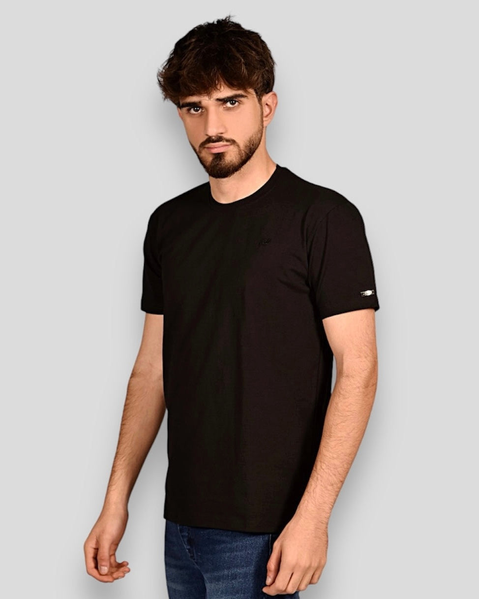 2H Black Short Sleeve Basic T-shirt