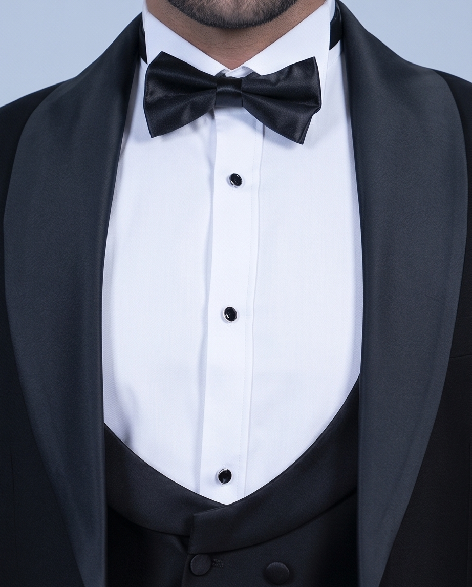 2H Black Wedding Suit 2 Pieces