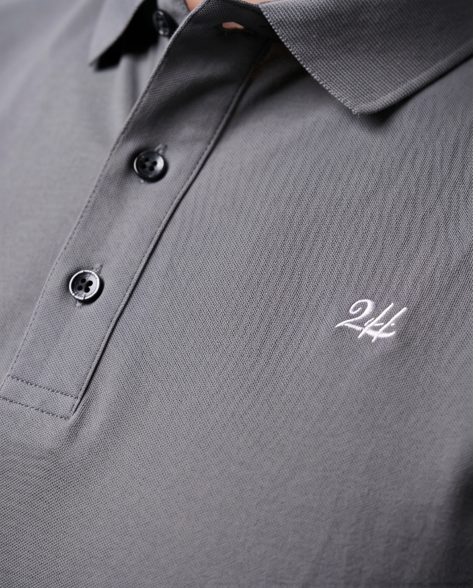 2H #CX.231 Light Gray Polo T-shirt