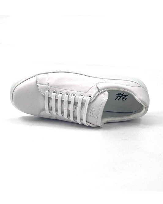 2H #011-07 Genuine Leather White Casual Shoes