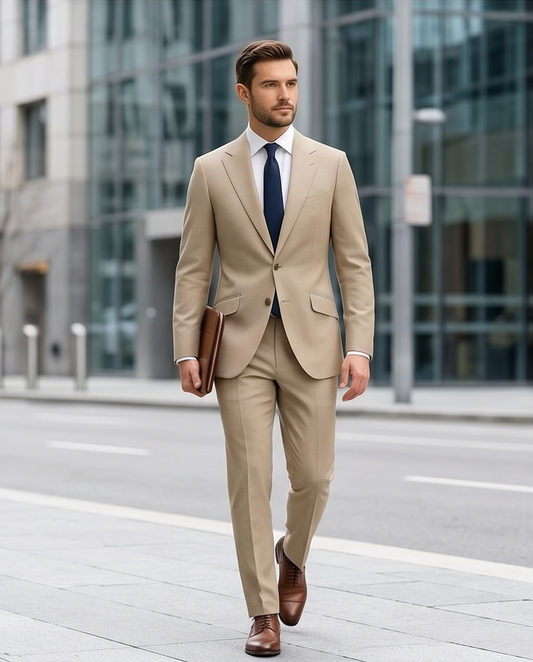 2H #003-1004-50 Beige Formal suit