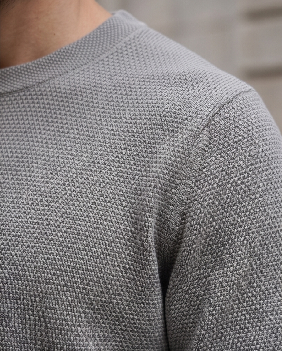 2H #454 Gray Knitted T-Shirt