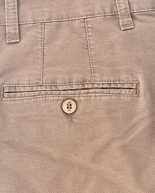 2H #250923 Beige Embossed Chinos Pant