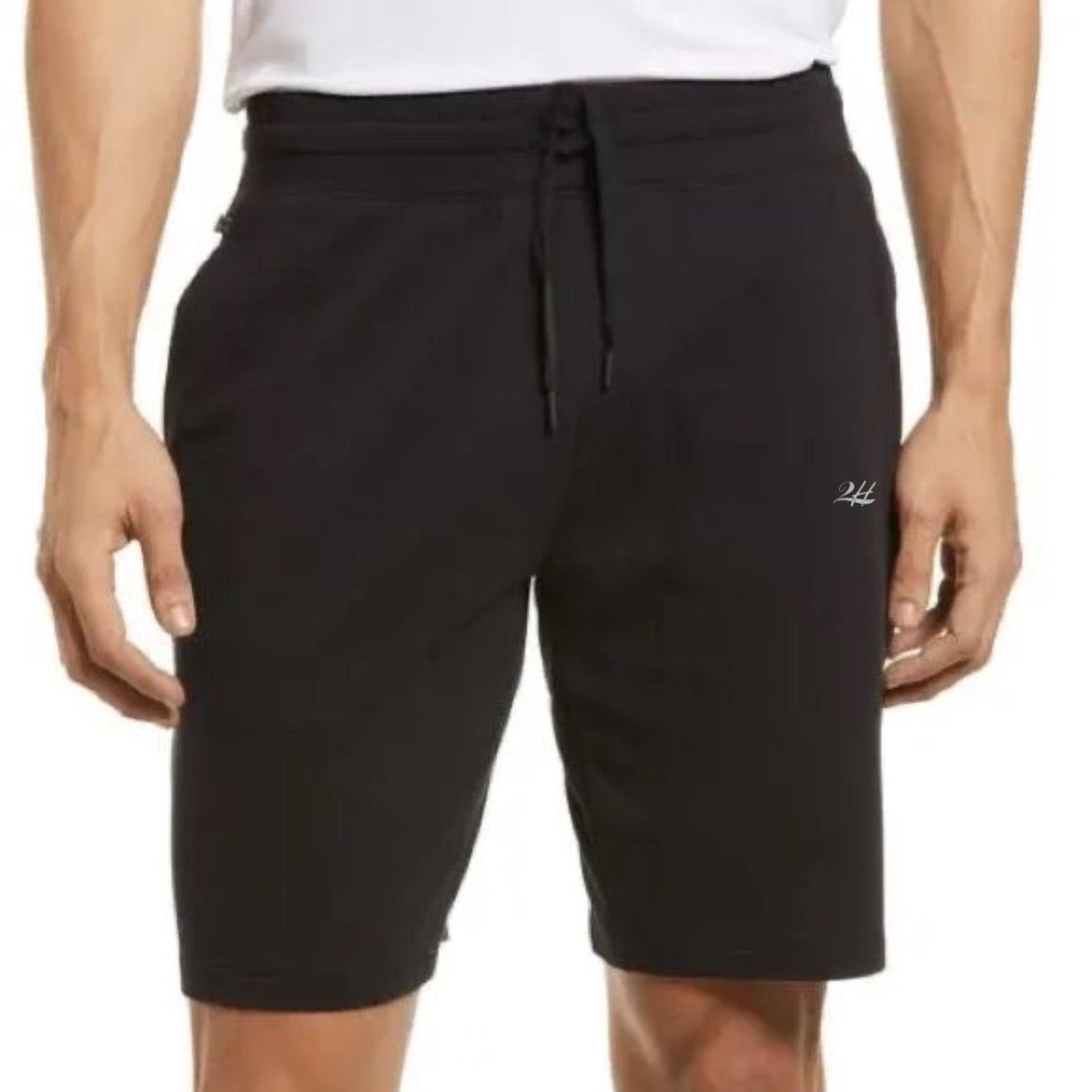 2H #5656 Black Cotton Shorts