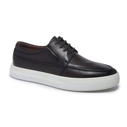 2H #16070-24-413  Genuine Leather Black Casual Shoes