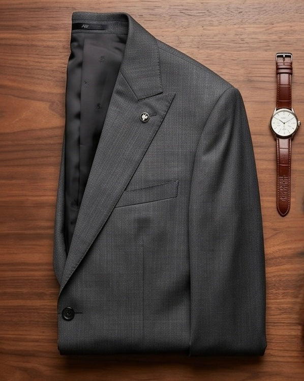 2H #003-1004-17 Dark Gray Formal suit