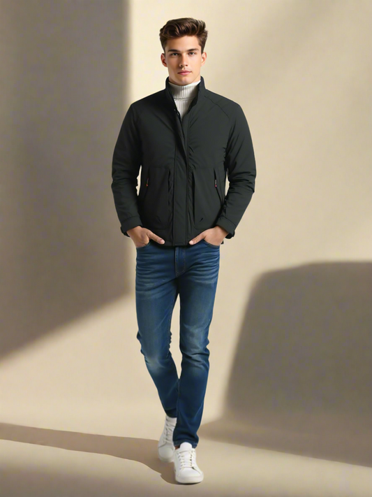 2H #88183 Black Casual Jacket