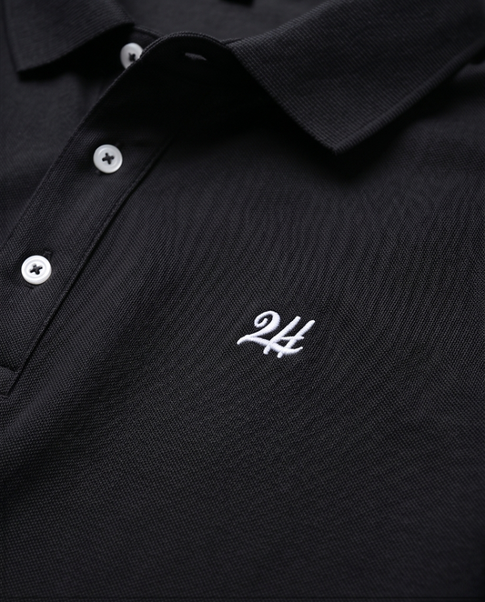 2H #CX.2101 Black Polo T-shirt