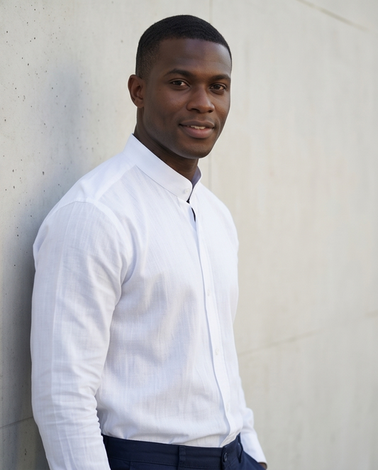 2H #8052025 White Linen Shirt