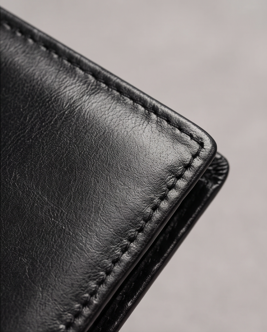 2H #1144 Black Genuine Leather Wallet