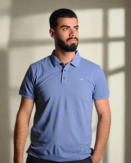 2H #CX.231 Blue Polo T-shirt