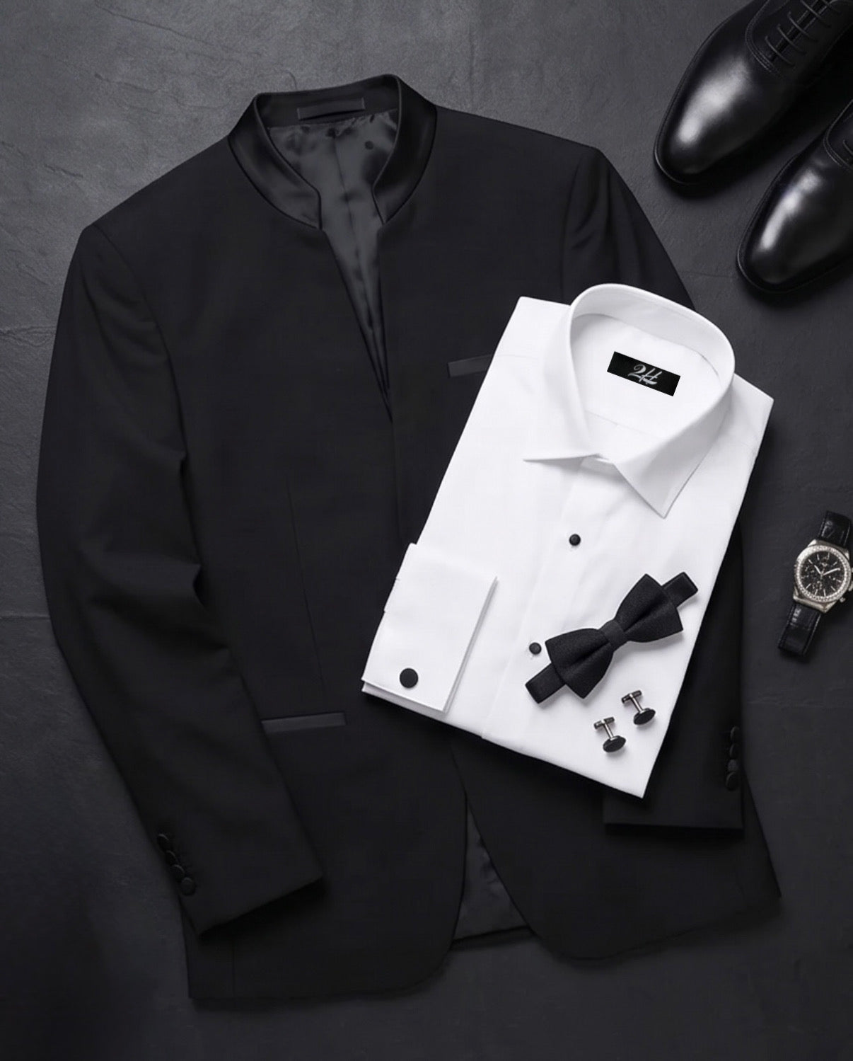 SALE! 2H Black Wedding Suit 2 Pieces