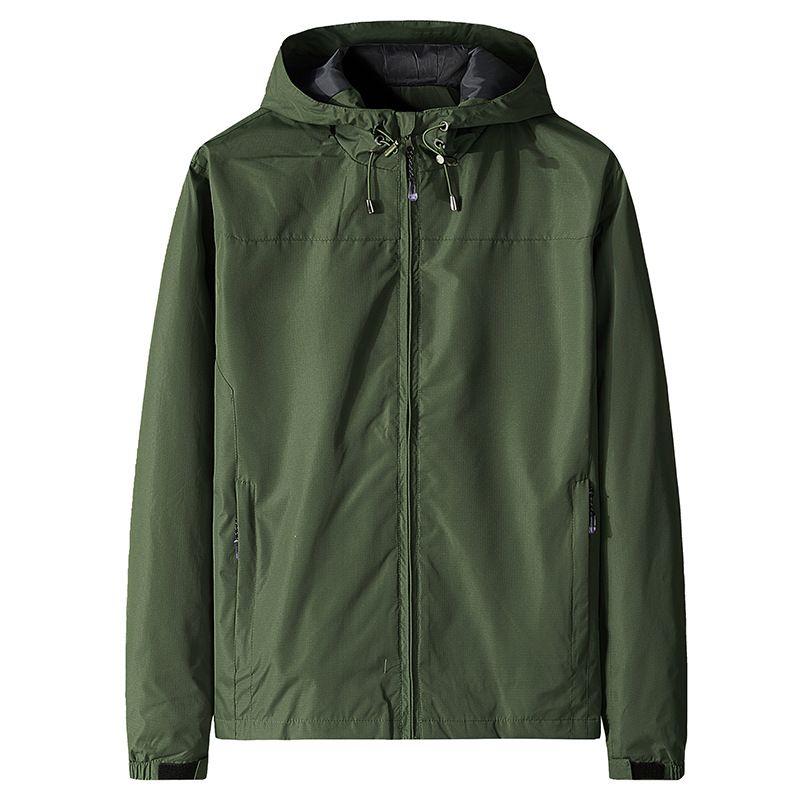 SALE! 2H Army Green Hooded Lightweight Casual Jacket