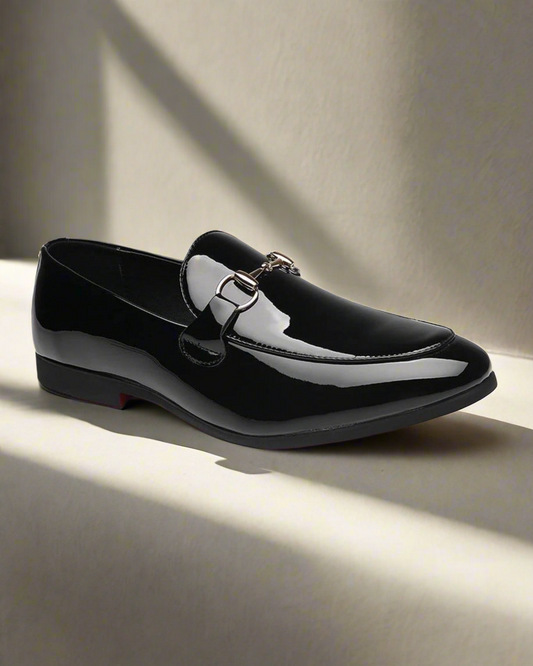 2H #A55 Black Shine Classic Shoes