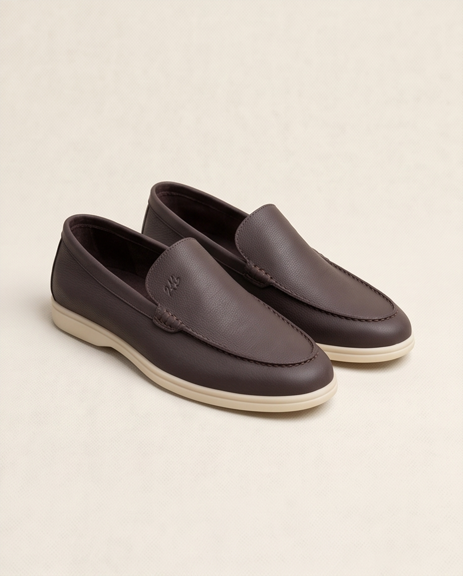 2H #21G Genuine Leather Coffee Casual Shoes