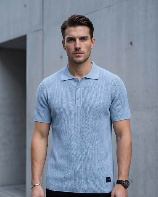 2H #452 Knitted Polo T-Shirt