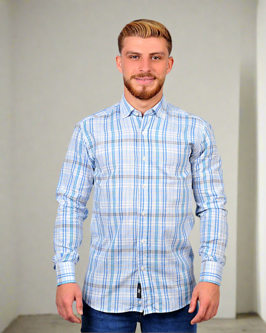 SALE! 2H Squared Blue Casual Shirt