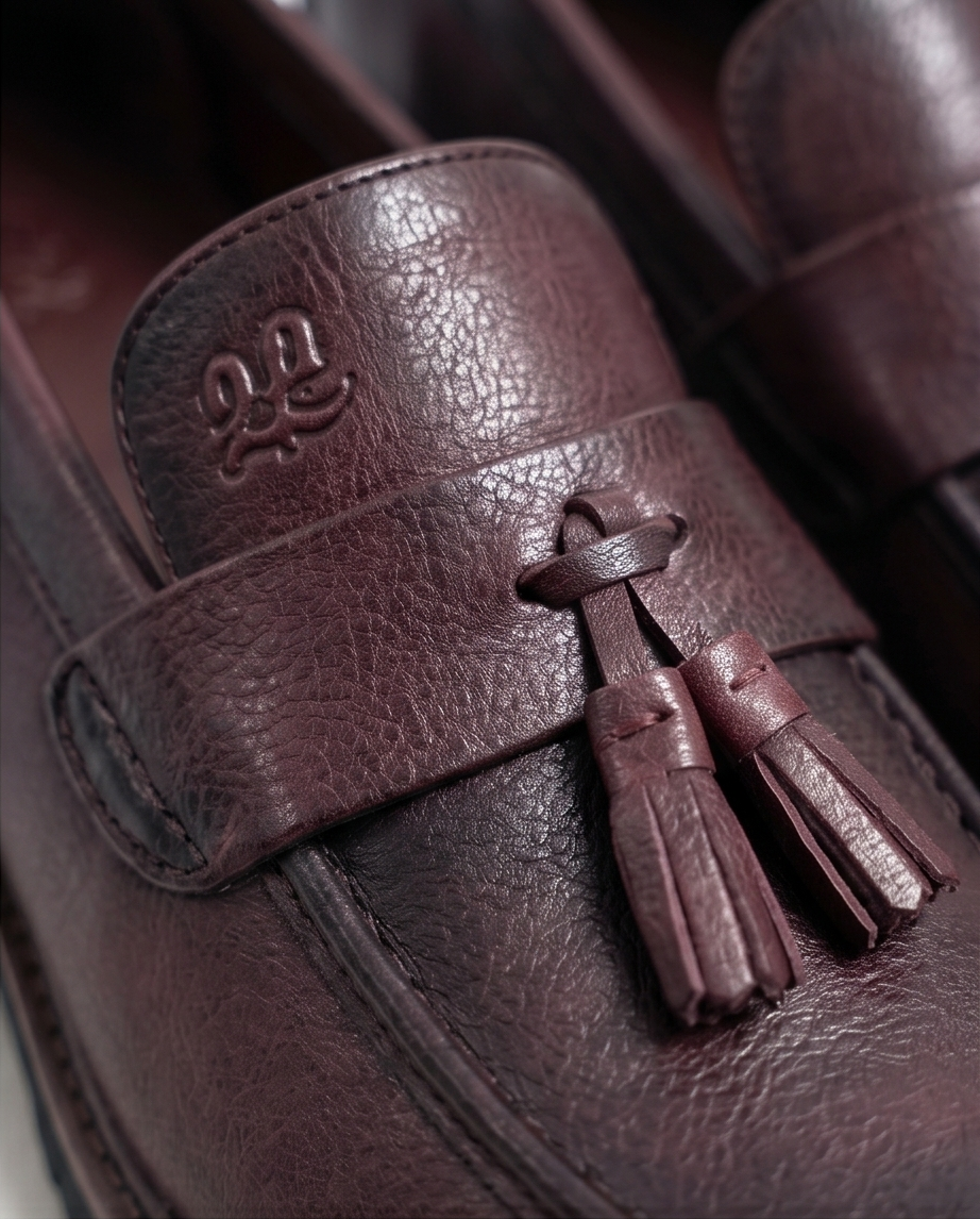 2H #004 Genuine Leather Brown Formal Shoes