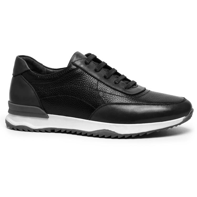 2H #C56024-21-544 Genuine Leather Black Casual Shoes