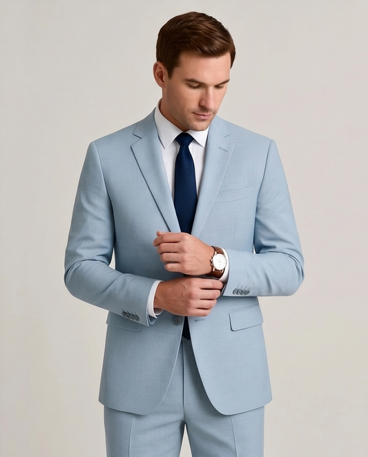 2H #1801 Blue Casual Suit