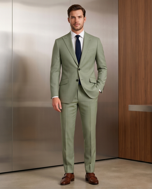 2H #003-1004-43 Green Formal suit