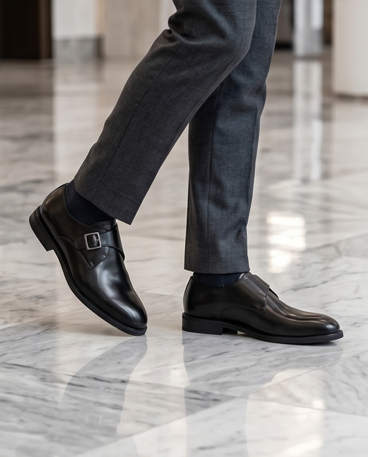 2H #2102 7001 1354 Black Formal shoes