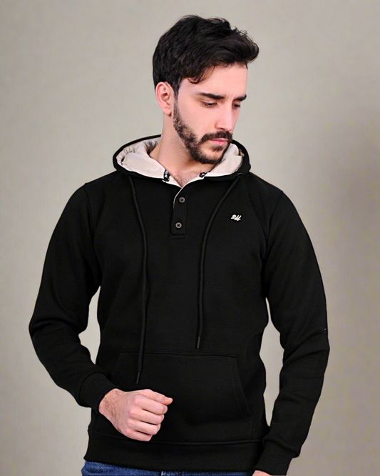 SALE! 2H #6318 Black Men Sweater Cotton Hoodie