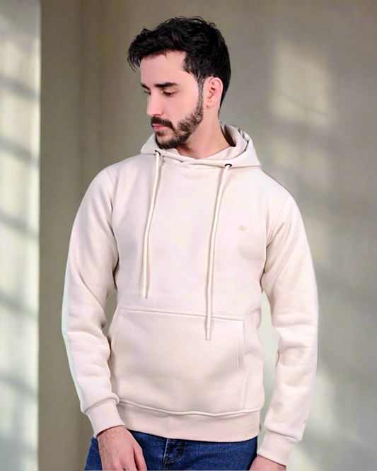 SALE! 2H Beige White Men Sweater Cotton Hoodie
