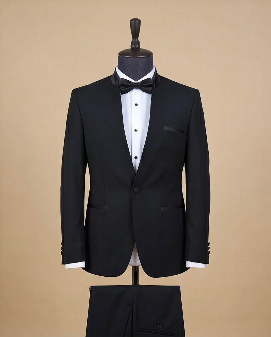 SALE! 2H Black Wedding Suit 2 Pieces