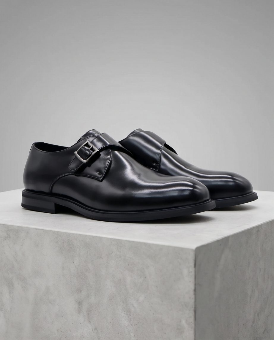 2H #2102 7001 1354 Black Formal shoes