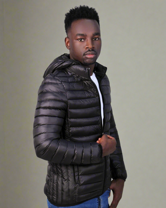 SALE! 2H Black Lightweight Puffer Jacket