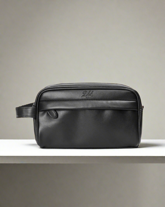 2H Black Plain Clutch Bag