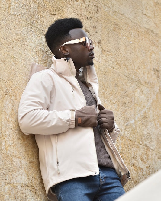 SALE! 2H Beige Waterproof long Travel Jacket