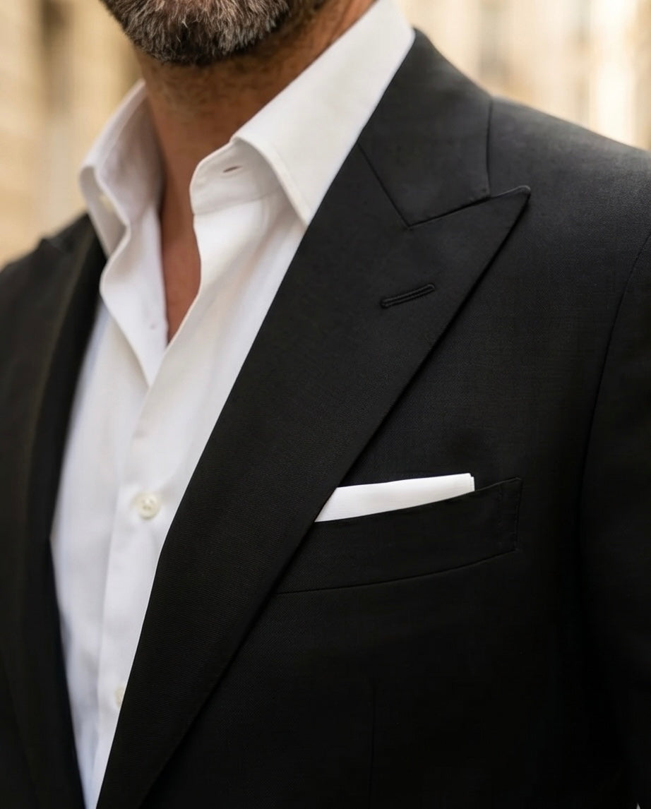 2H Black Casual Plain Suit