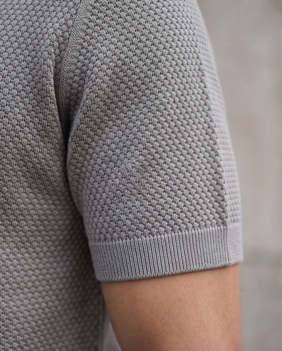 2H #454 Gray Knitted T-Shirt