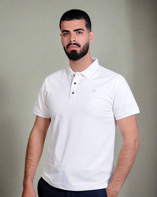 2H #CX.231 White Polo T-shirt