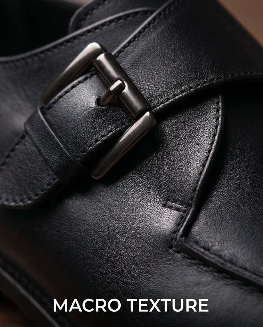 2H #H62044-8-565  Black Formal Shoes Genuine Leather