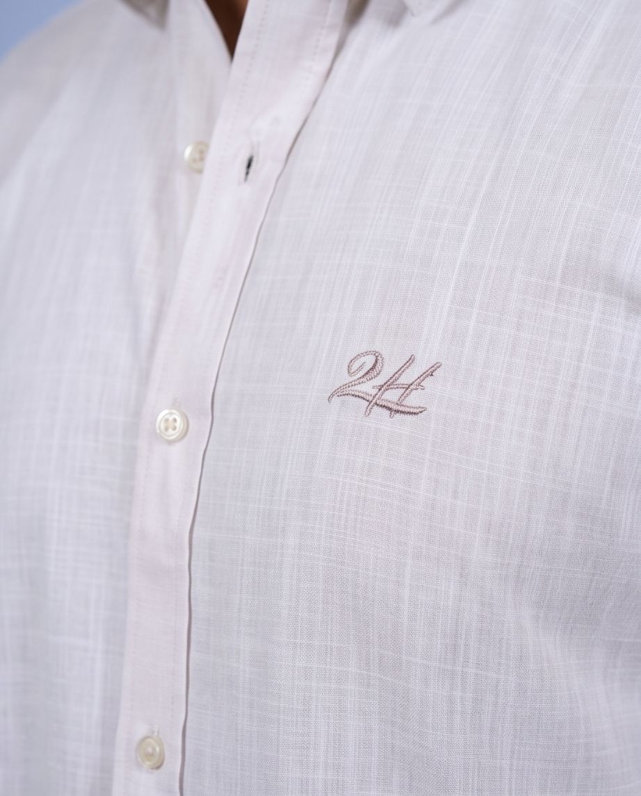 2H #260425 Beige Linen Shirt