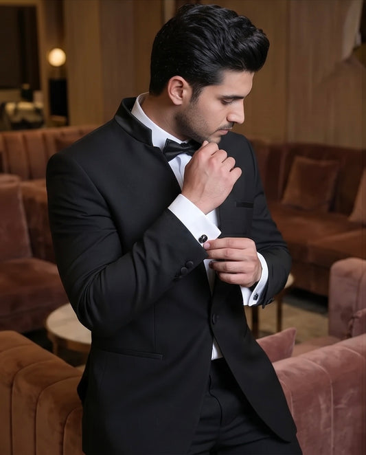 SALE! 2H Black Wedding Suit 2 Pieces
