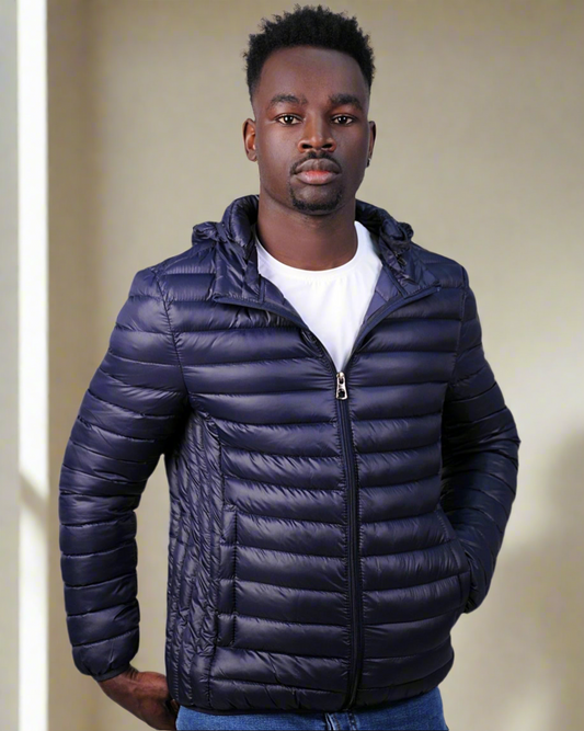 SALE! 2H Navy Lightweight Puffer Jacket