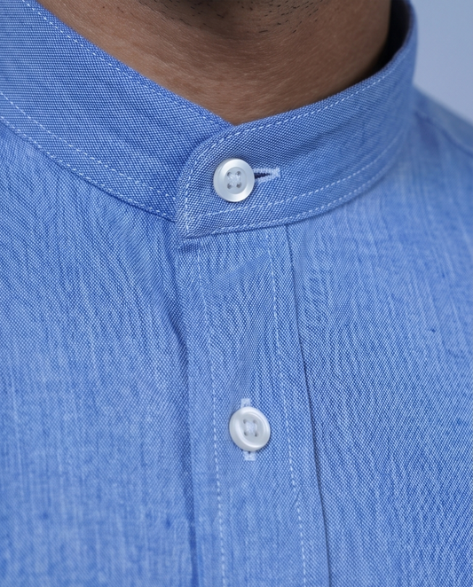 2H #8052025 Blue Linen Shirt
