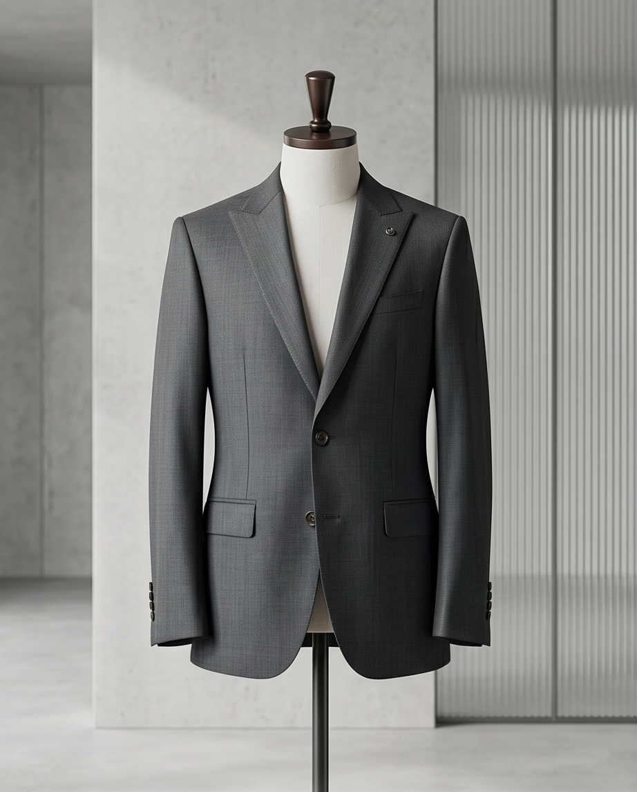 2H #003-1004-17 Dark Gray Formal suit