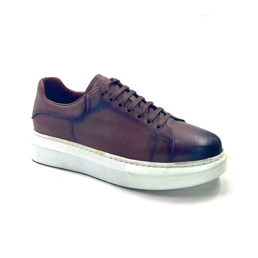 2H #013 Genuine Leather Brown Casual Shoes