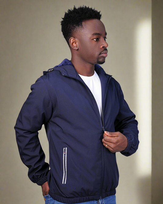 SALE! 2H Navy Lightweight Waterproof Jacket