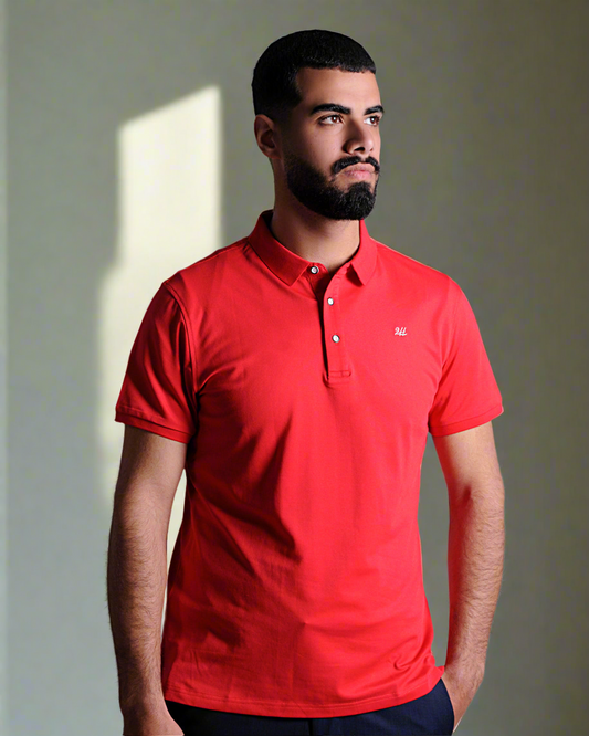 2H #CX.2101 Red Polo T-shirt