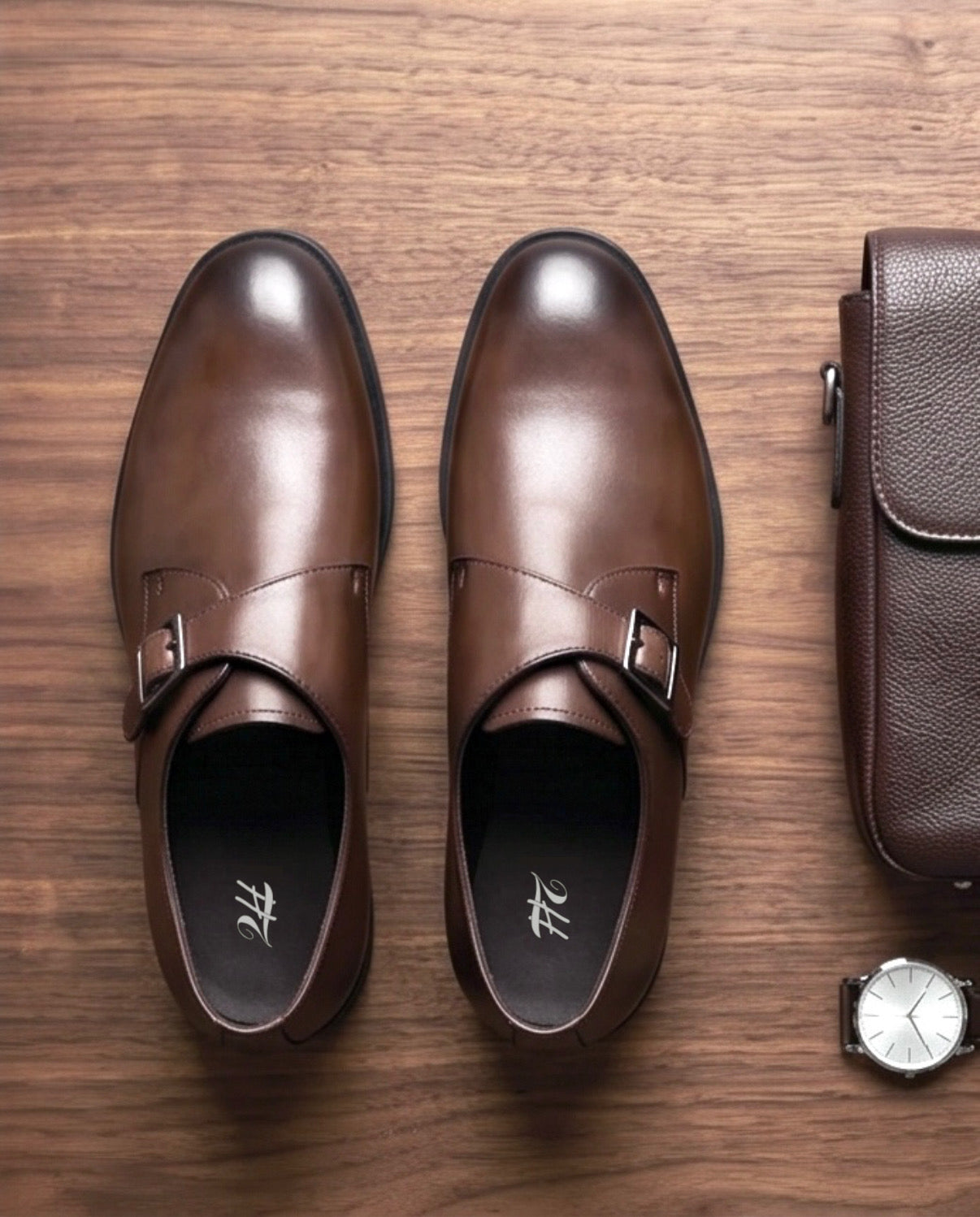 2H #2102 7001 1354 Brown Formal shoes
