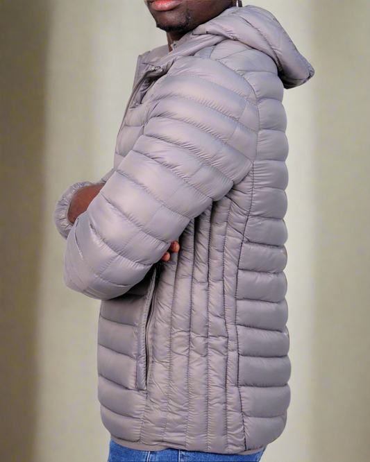 SALE! 2H Gray Lightweight Puffer Jacket